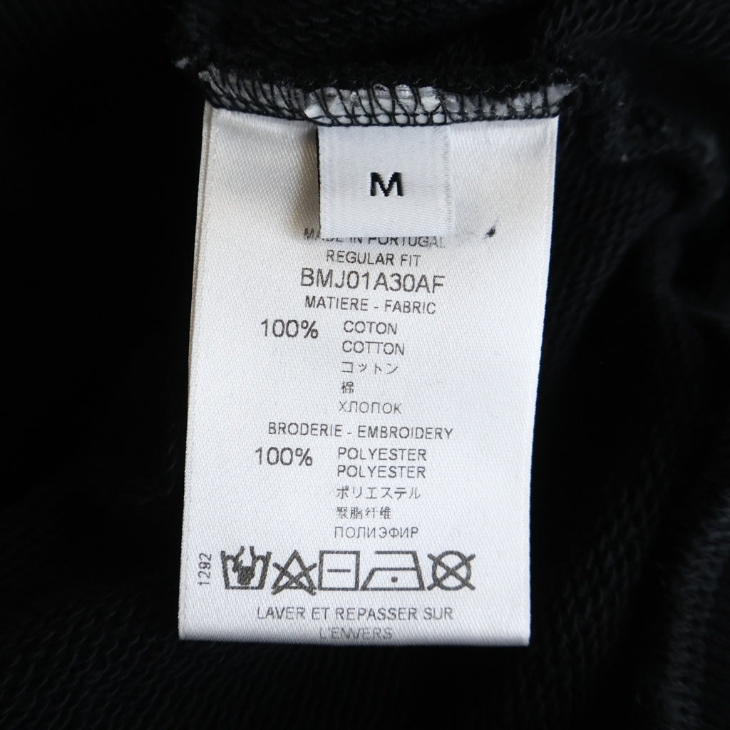 GIVENCHY(ジバンシィ) Back Pig Fire バッグピッグファイアー ロゴ刺繍 プルオーバースウェットパーカー ブラック BMJ01A30AF