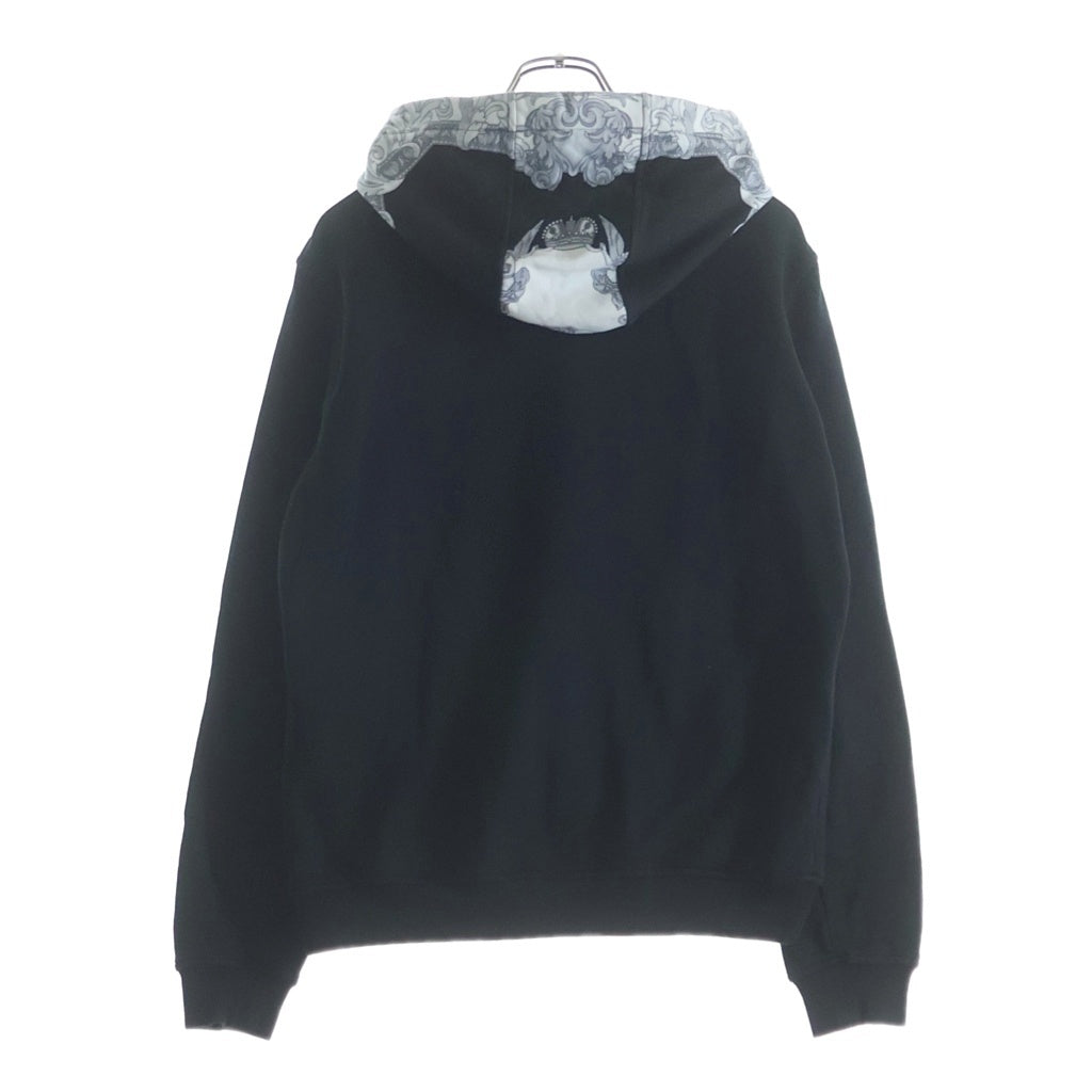 VERSACE(ヴェルサーチ) バロック柄 ジップパーカー 1011854 1A07326 ブラック