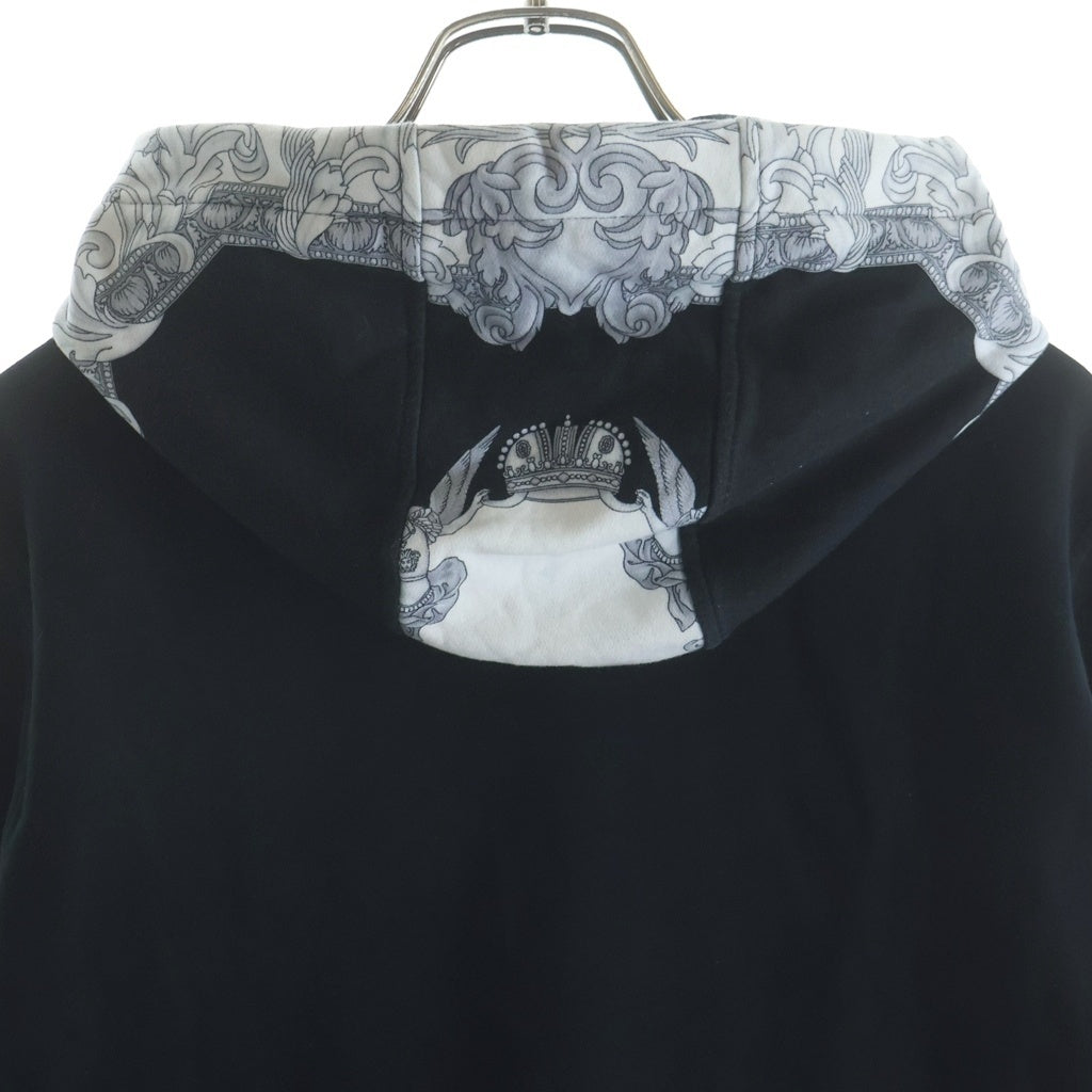 VERSACE(ヴェルサーチ) バロック柄 ジップパーカー 1011854 1A07326 ブラック