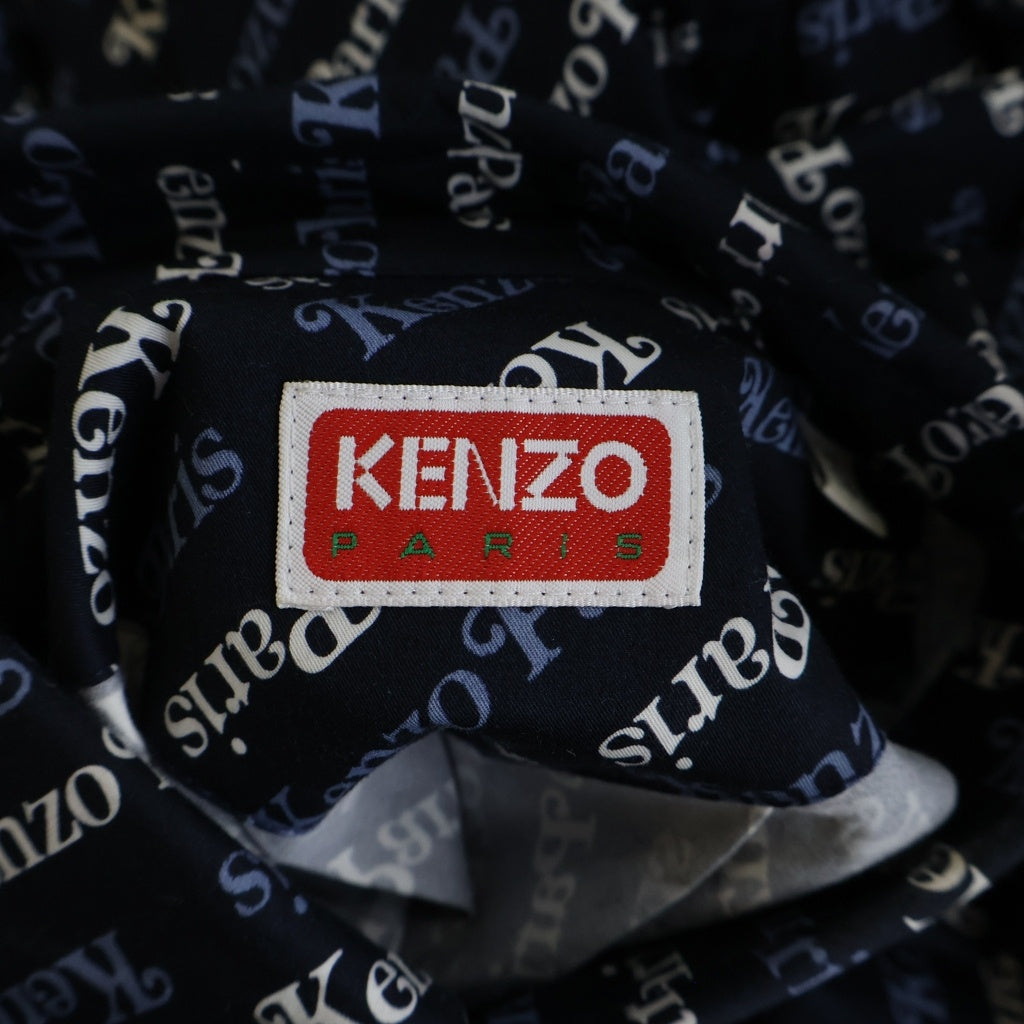 KENZO(ケンゾー) ×Verdy logo-print shirt 114740 FE55CH4219P2-1 ロゴプリント 長袖シャツ ブルー