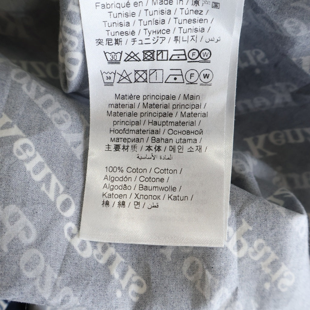 KENZO(ケンゾー) ×Verdy logo-print shirt 114740 FE55CH4219P2-1 ロゴプリント 長袖シャツ ブルー