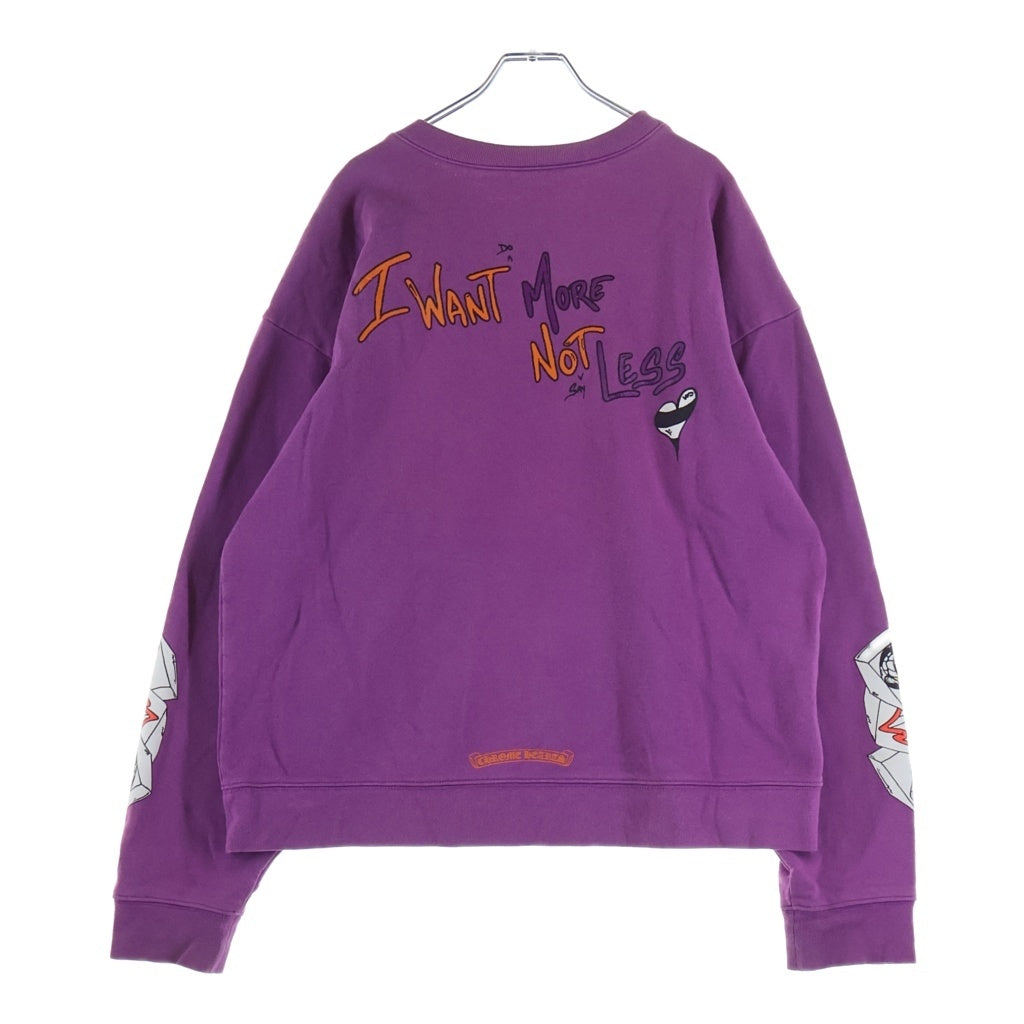 CHROME HEARTS(クロムハーツ) PPO IWANT MORE NOT LESS HD PLVR MATTY BOYプリント スウェットトレーナー パープル