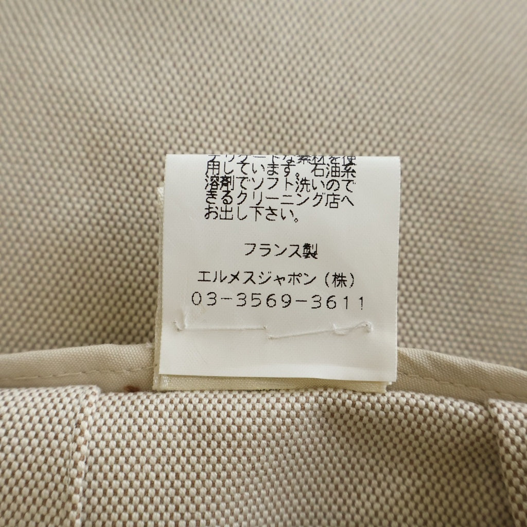 HERMES(エルメス) サイドボタン キャンバス ベージュ レディース