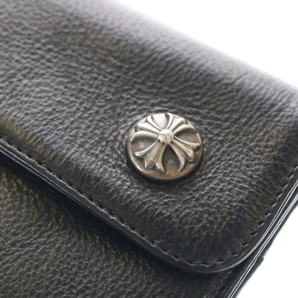 CHROME HEARTS(クロムハーツ) WAVE ウェーブ レザーウォレット 財布 ブラックBCA375