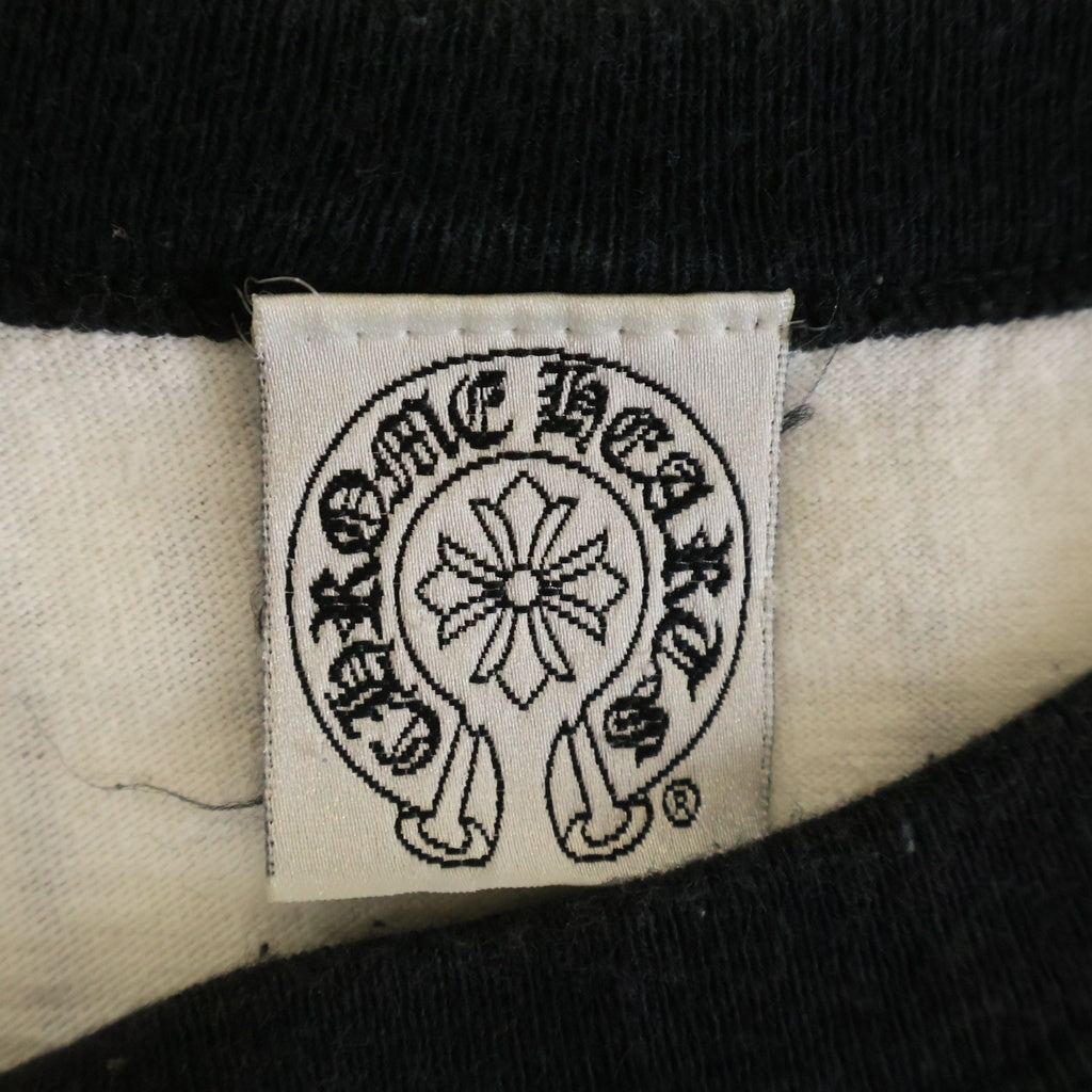 CHROME HEARTS(クロムハーツ) Vine Dagger L/S Tee ヴァインダガー Tバープリント ラグラン長袖Tシャツ ホワイト/ブラック