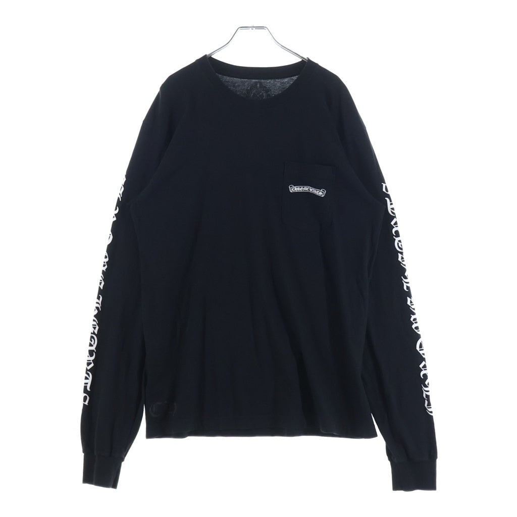 CHROME HEARTS(クロムハーツ) Arm CH Logo L/S Tee アームCHロゴプリント長袖Tシャツ ブラック/ホワイト