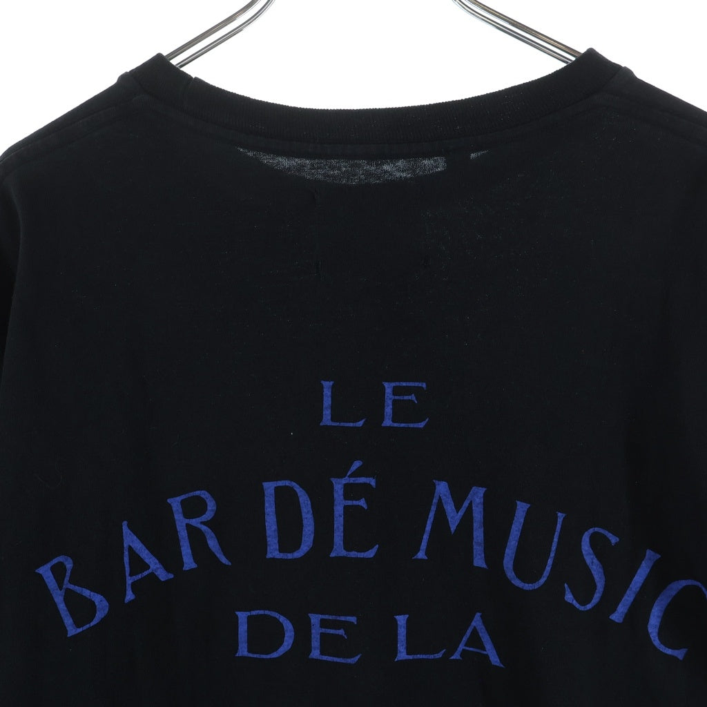 GALLERY DEPT.(ギャラリーデプト) LE BAR DE MUSIC DE LA GALERIE L/S TEE プリント長袖Tシャツ ブラック