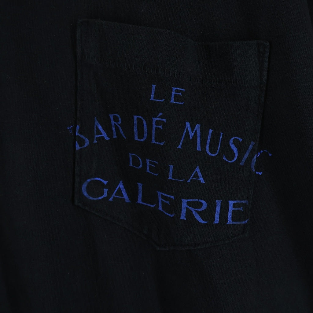 GALLERY DEPT.(ギャラリーデプト) LE BAR DE MUSIC DE LA GALERIE L/S TEE プリント長袖Tシャツ ブラック