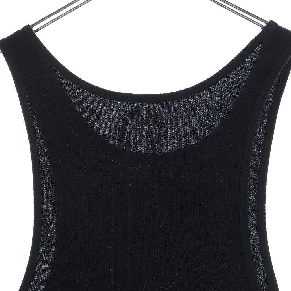 CHROME HEARTS(クロムハーツ) Vertical Side Logo Tank Top ヴァーティカル サイドロゴ Tバー プリントタンクトップ ブラック
