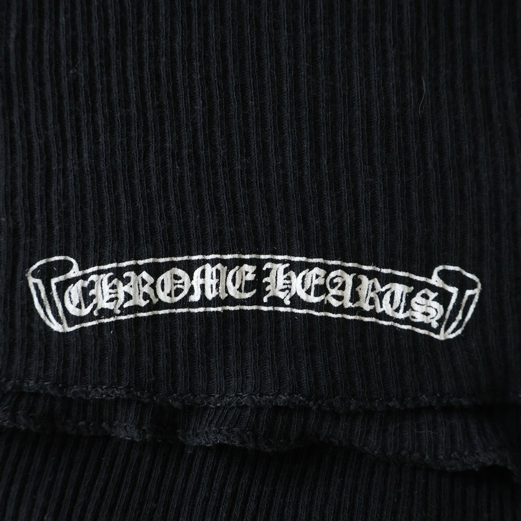 CHROME HEARTS(クロムハーツ) Vertical Side Logo Tank Top ヴァーティカル サイドロゴ Tバー プリントタンクトップ ブラック