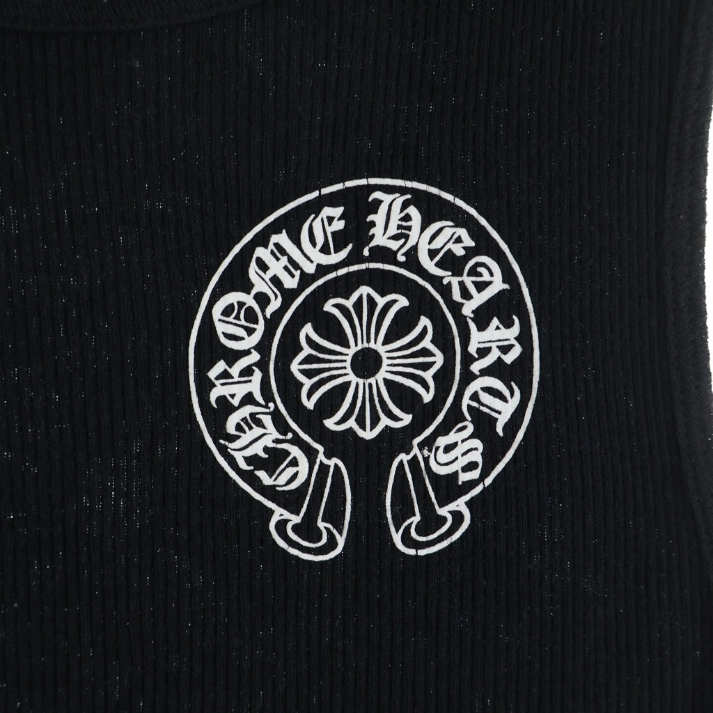 CHROME HEARTS(クロムハーツ) Horseshoe Logo Tank Top ホースシュー プリントタンクトップ ブラック