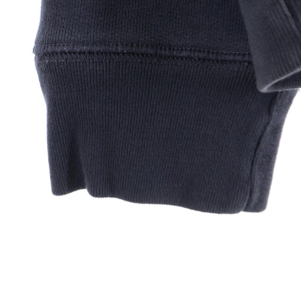 CHROME HEARTS(クロムハーツ) Y NOT Cross Leather Patch Sweatshirt ワイノット レザー クロスパッチ スウェットシャツ クルーネックトレーナー ネイビー/レッド