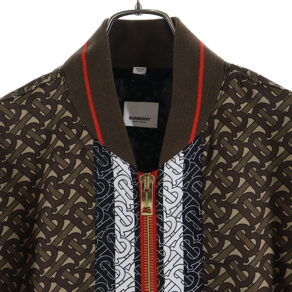 BURBERRY(バーバリー) 19AW TBモノグラム ストライプ プリント ボマージャケット ブラウン 8021249