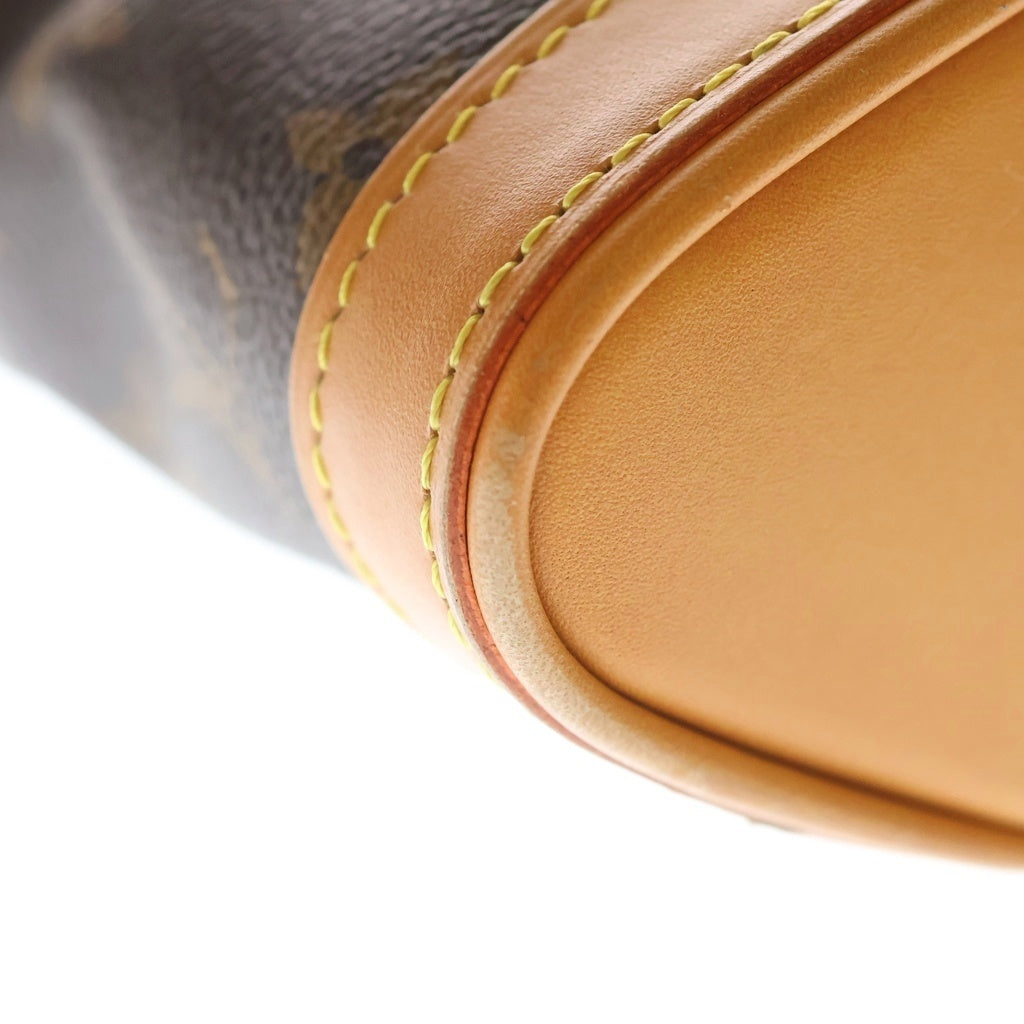 LOUIS VUITTON(ルイヴィトン) モノグラム エンべロップ ポーチ ショルダーバッグ ブラウン レザー×PVC M14056 ゴールド金具 レディース