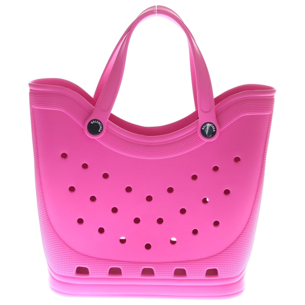 BALENCIAGA(バレンシアガ) 22AW ×Crocs Rubber Tote Bag 702266 ×クロックス ラバートートバッグ ピンク