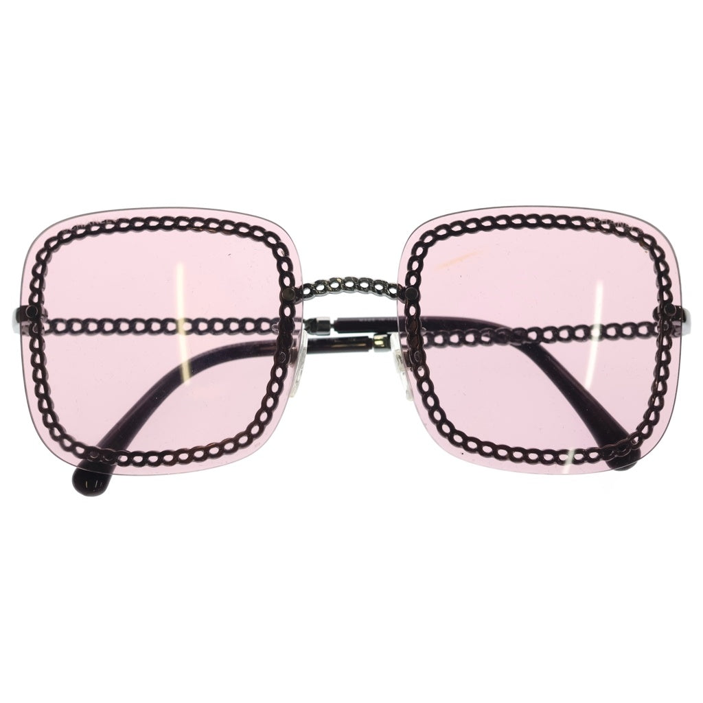 CHANEL(シャネル) ココマーク チェーンスクエアシェイプサングラス 眼鏡 A71291 ピンク レディース