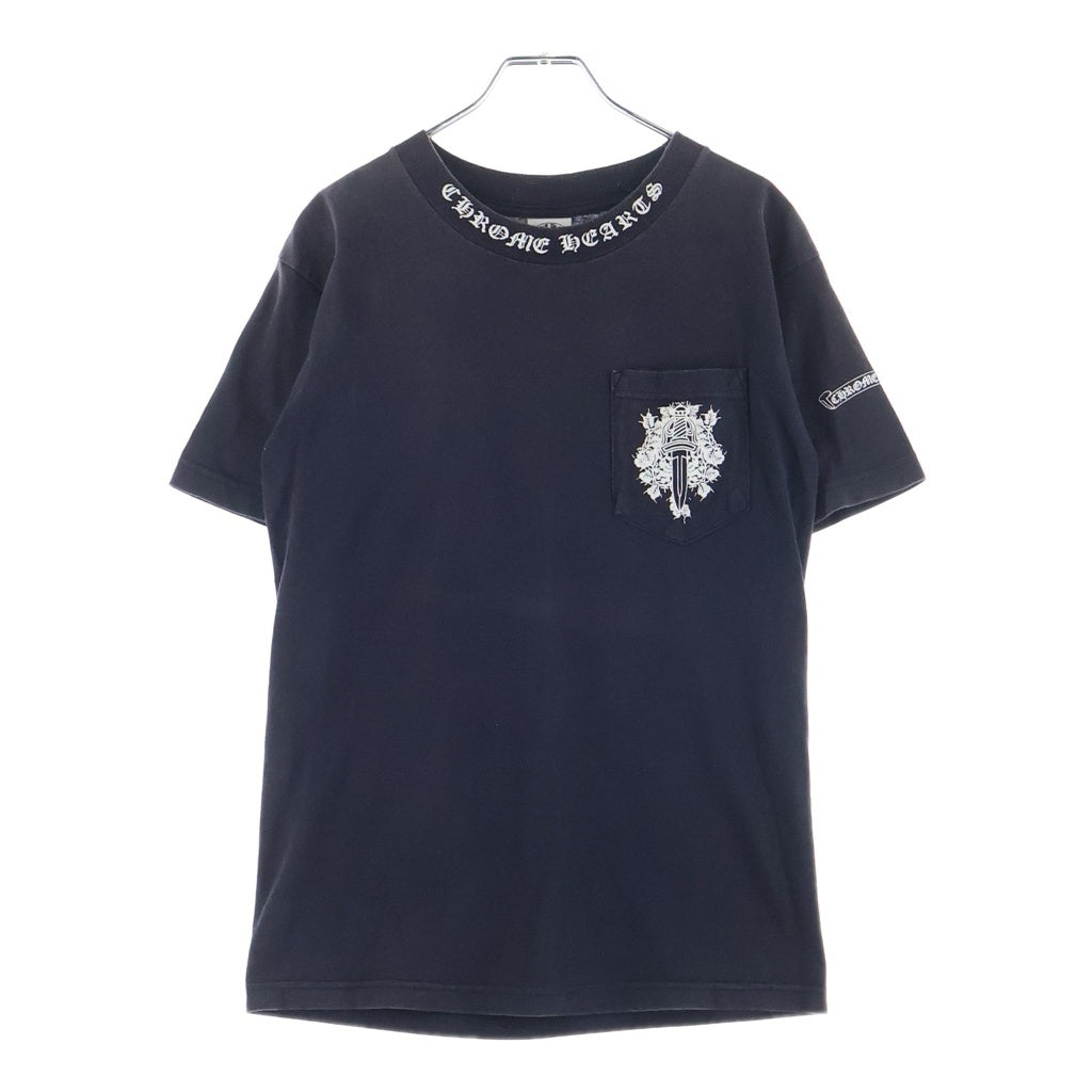 CHROME HEARTS(クロムハーツ) OLD VINE DAGGER LOGO S/S TEE オールド ヴァインダガーロゴプリント半袖Tシャツ カットソー ブラック