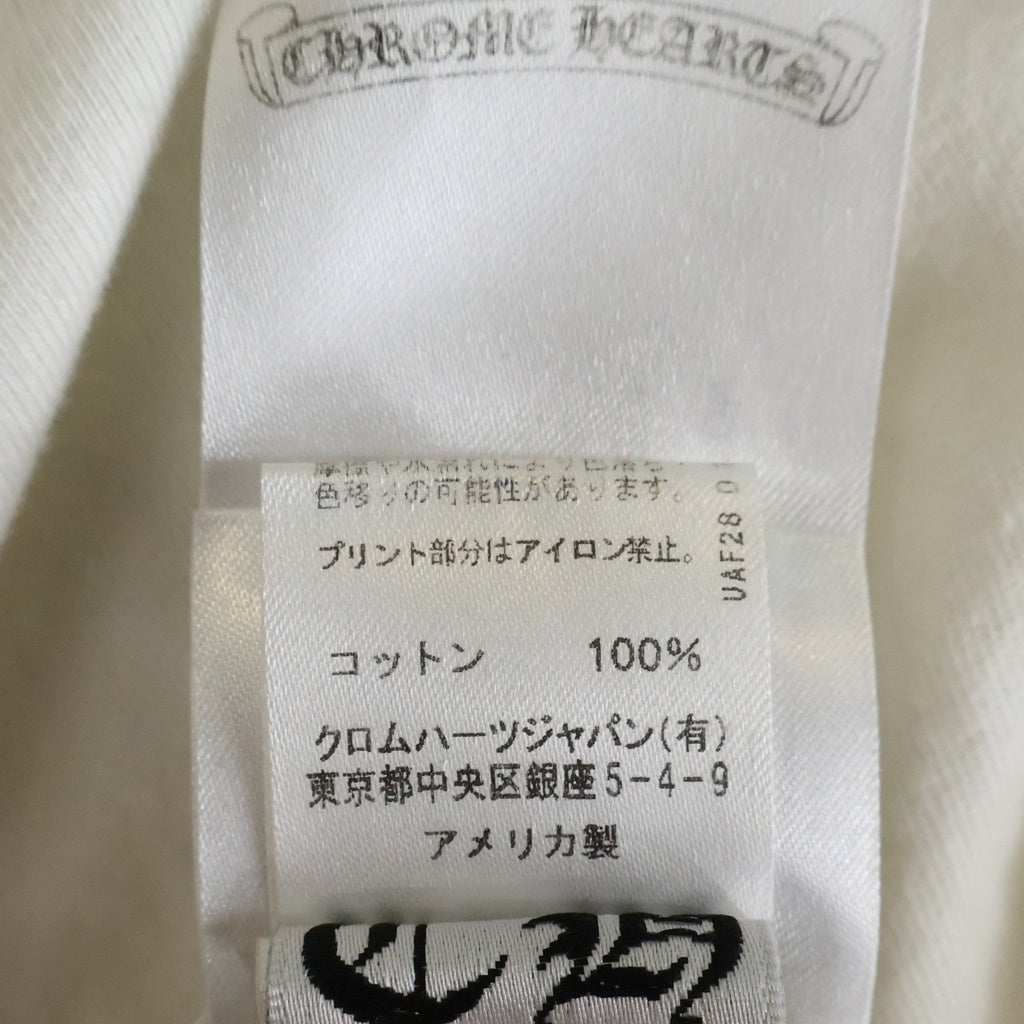 CHROME HEARTS(クロムハーツ) CH T-SHRT 1 バック英字プリントTシャツ 半袖Tシャツ カットソー ホワイト