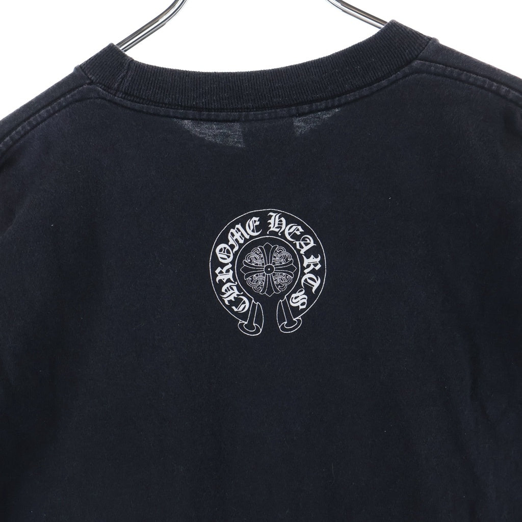 CHROME HEARTS(クロムハーツ) OLD VINE DGGR L/S TEE オールド アームクロスプリント ヴァインダガーポケット長袖Tシャツ カットソー ブラック