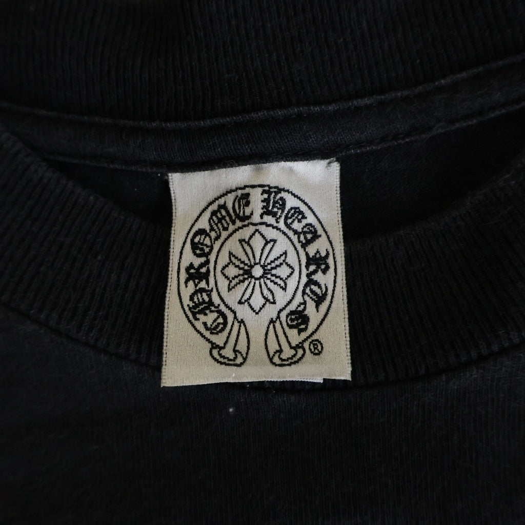 CHROME HEARTS(クロムハーツ) OLD VINE DGGR L/S TEE オールド アームクロスプリント ヴァインダガーポケット長袖Tシャツ カットソー ブラック