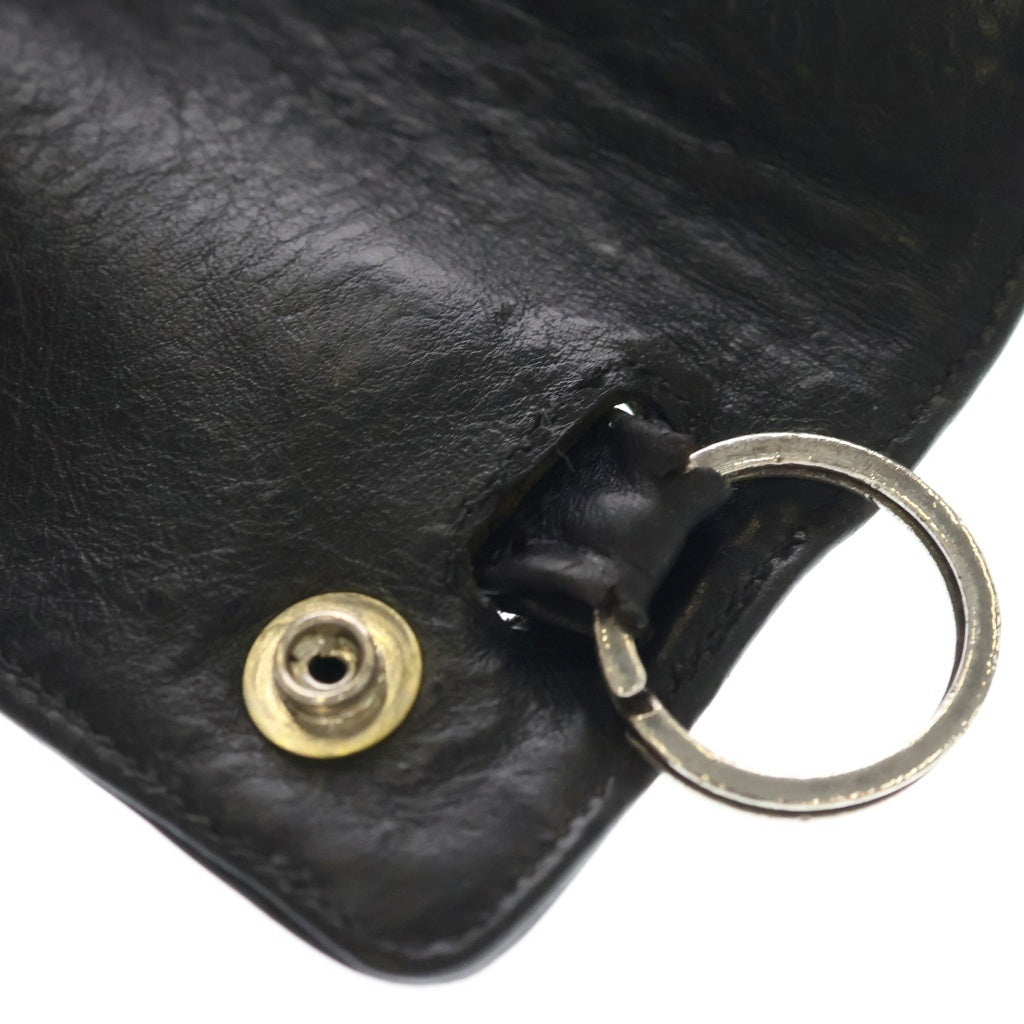 CHROME HEARTS(クロムハーツ) KEY CASE クロスボールボタン レザーキーケース ブラック