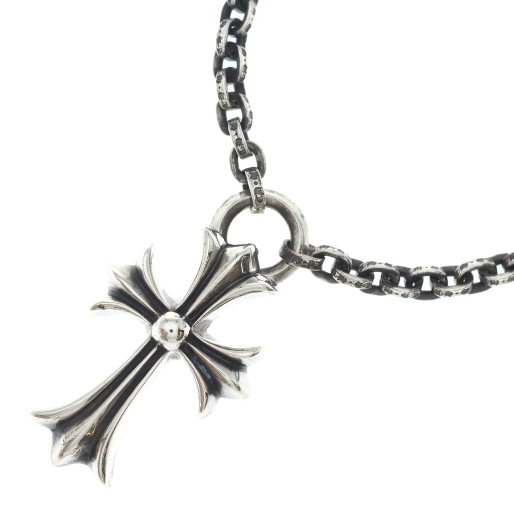 CHROME HEARTS(クロムハーツ) 18inch PPR CHN SML CH CRS ペーパーチェーンスモールCHクロス シルバーネックレス