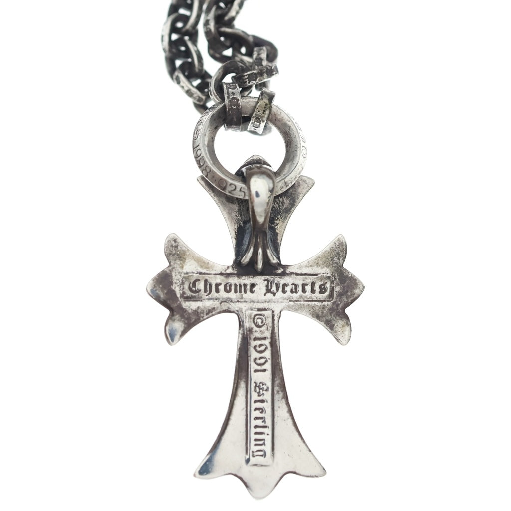 CHROME HEARTS(クロムハーツ) 18inch PPR CHN SML CH CRS ペーパーチェーンスモールCHクロス シルバーネックレス