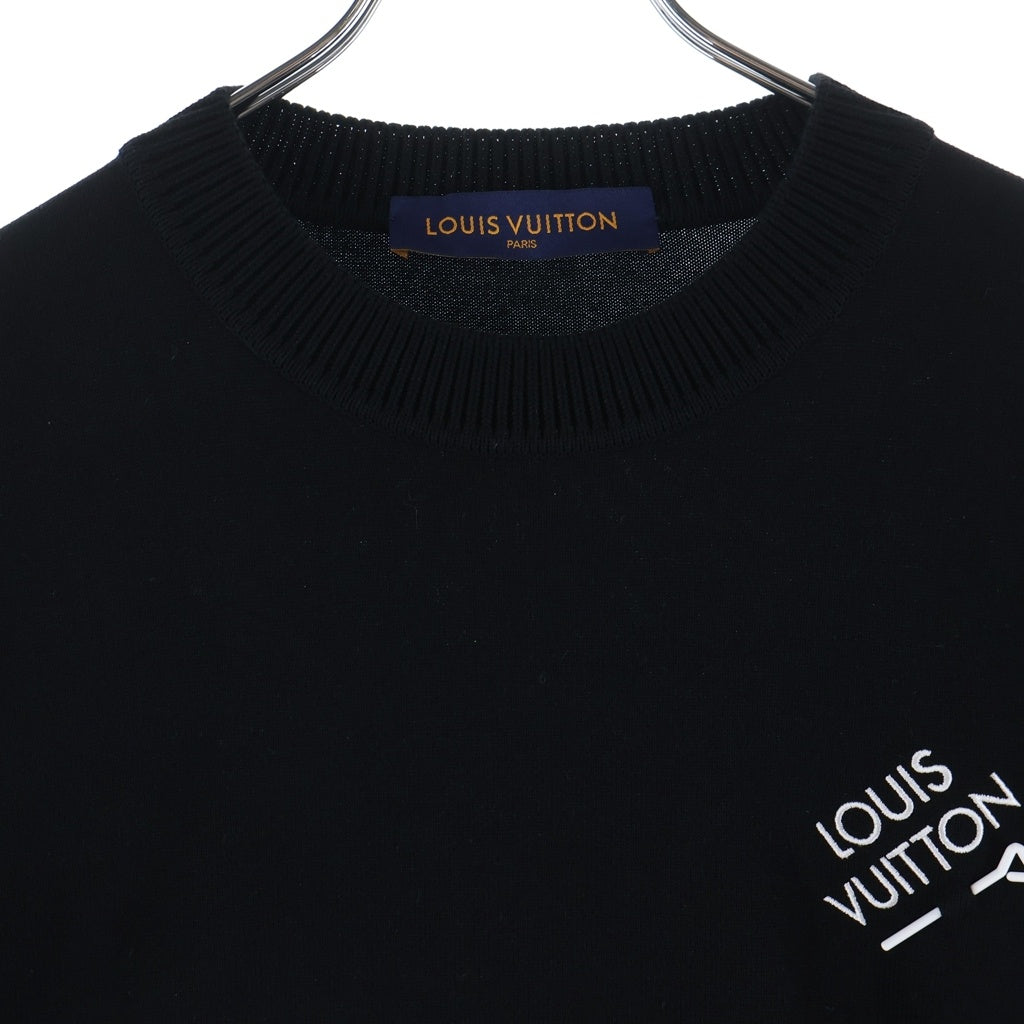 LOUIS VUITTON(ルイヴィトン) 23SS シグネチャーショートスリーブ ニット ブラック RM231Q OY8 HNN42W