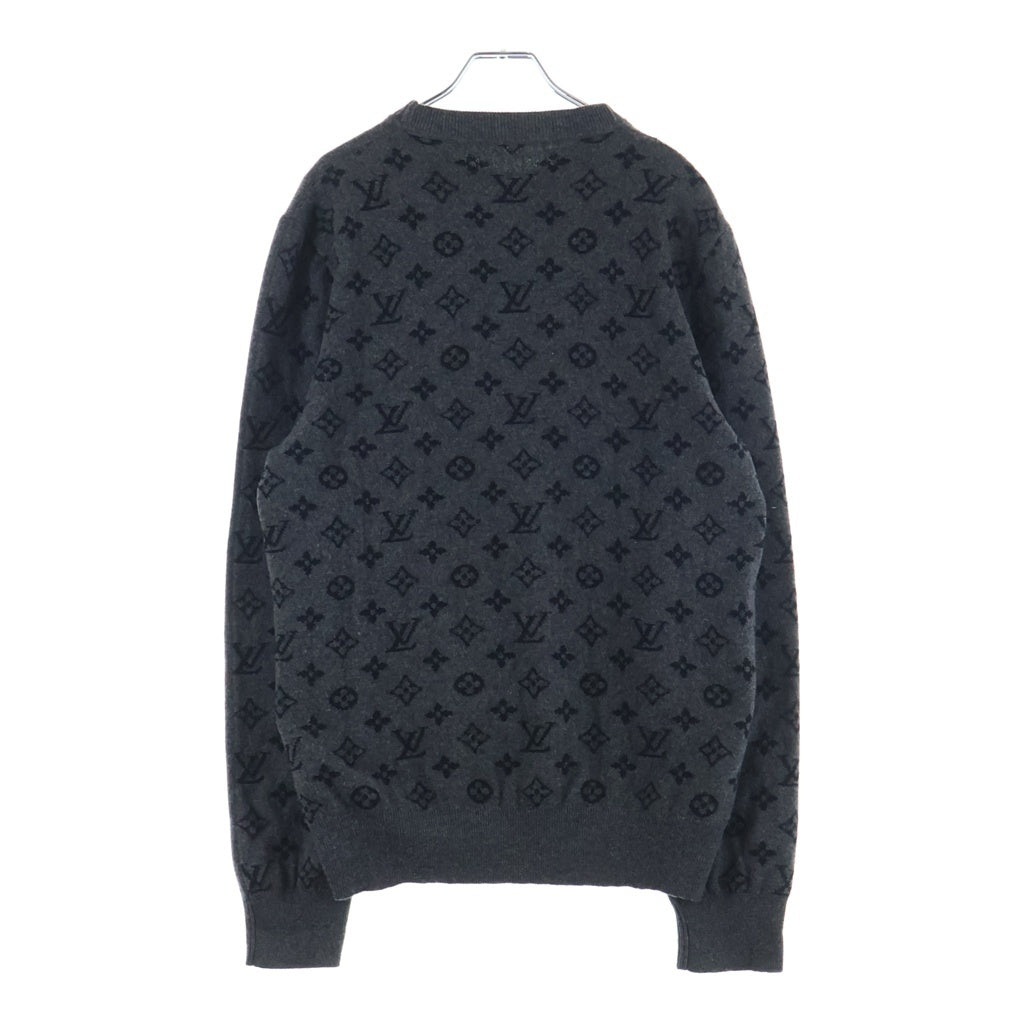 LOUIS VUITTON(ルイヴィトン) 19AW ハーフアンドハーフ モノグラム ニット セーター グレー HGN41WIXW