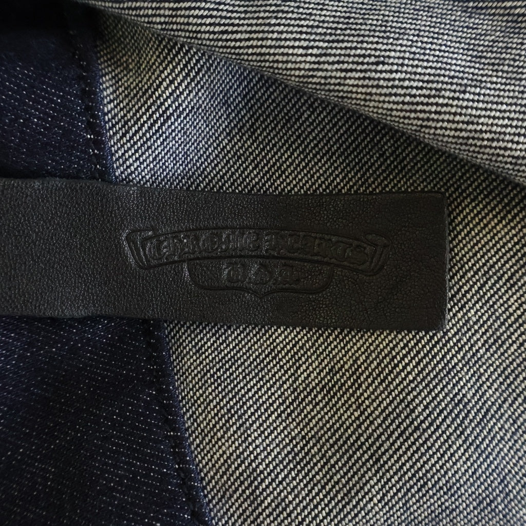 CHROME HEARTS(クロムハーツ) MAHAL KITA マハルキタ セメタリークロスパッチ クロスボタン オーバーサイズ デニム 長袖シャツ インディゴ