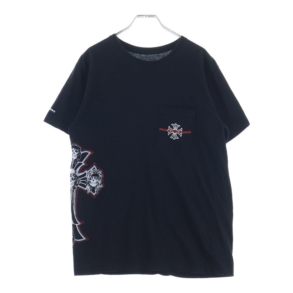 CHROME HEARTS(クロムハーツ) ×Guns N' Roses ガンズアンドローゼズ プリント半袖Tシャツカットソー ブラック