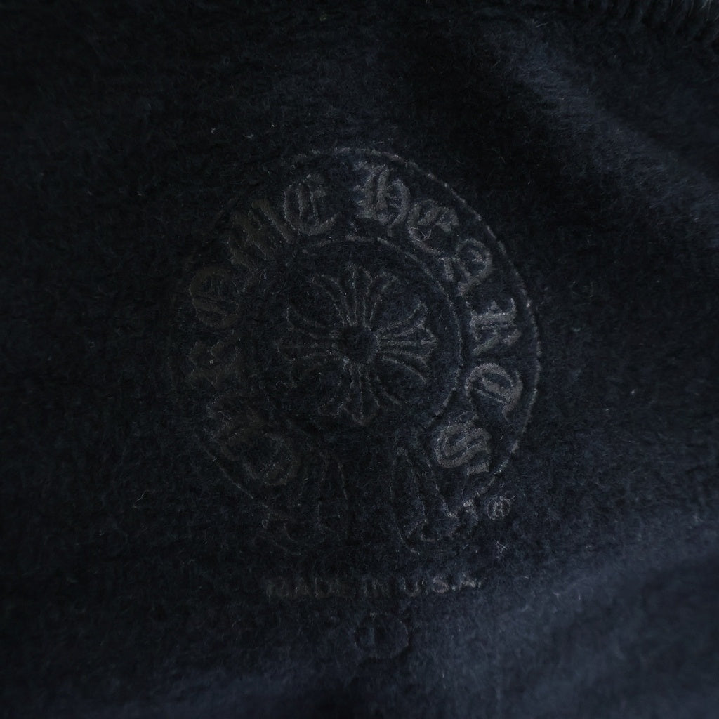 CHROME HEARTS(クロムハーツ) SWTSHRT HD ZIP バックホースシュー袖フローラルプリントダガージップパーカー ブラック/ピンク