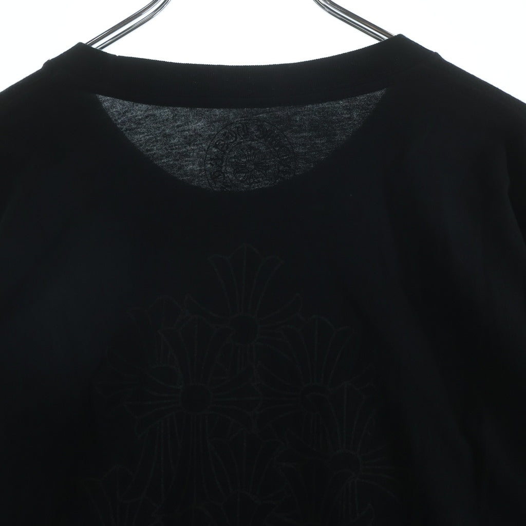 CHROME HEARTS(クロムハーツ) BACK CEMETERY CROSS PRINT L/S TEE バックセメタリークロスプリント長袖Tシャツ ブラック