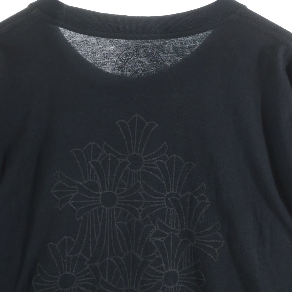 CHROME HEARTS(クロムハーツ) BACK CEMETERY CROSS PRINT L/S TEE バックセメタリークロスプリント長袖Tシャツ ブラック