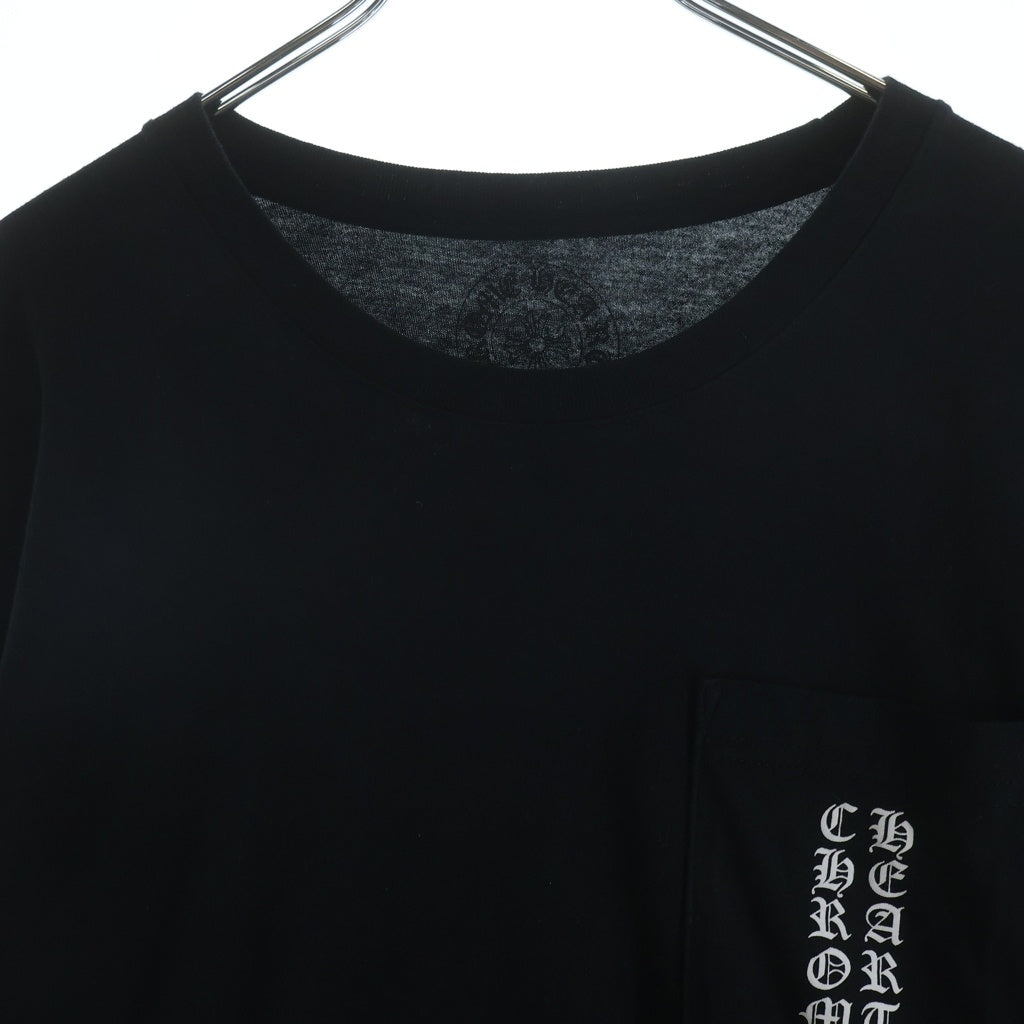 CHROME HEARTS(クロムハーツ) BACK HORSESHOE L/S TEE サイドTバープリント長袖Tシャツ ブラック