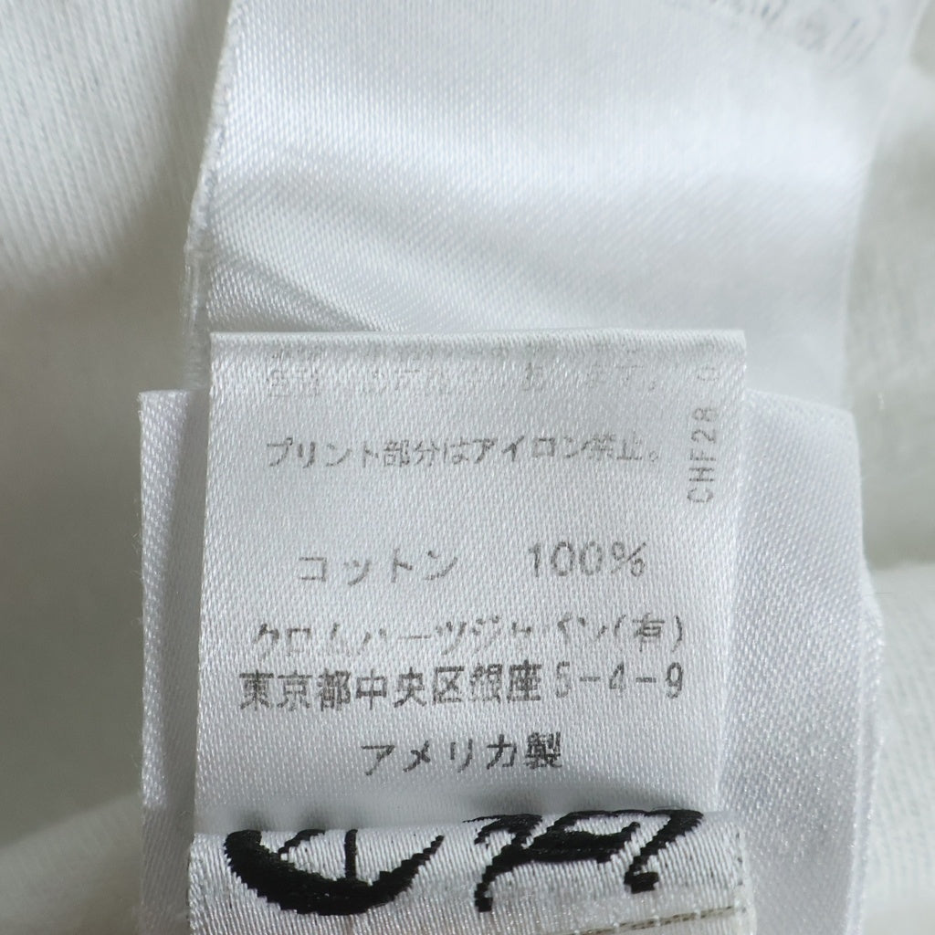 CHROME HEARTS(クロムハーツ) BACK GRAD CIRCLE LOGO FLRL L/S TEE バックグラデーション サークルロゴ フローラルプリント長袖Tシャツ カットソー ホワイト