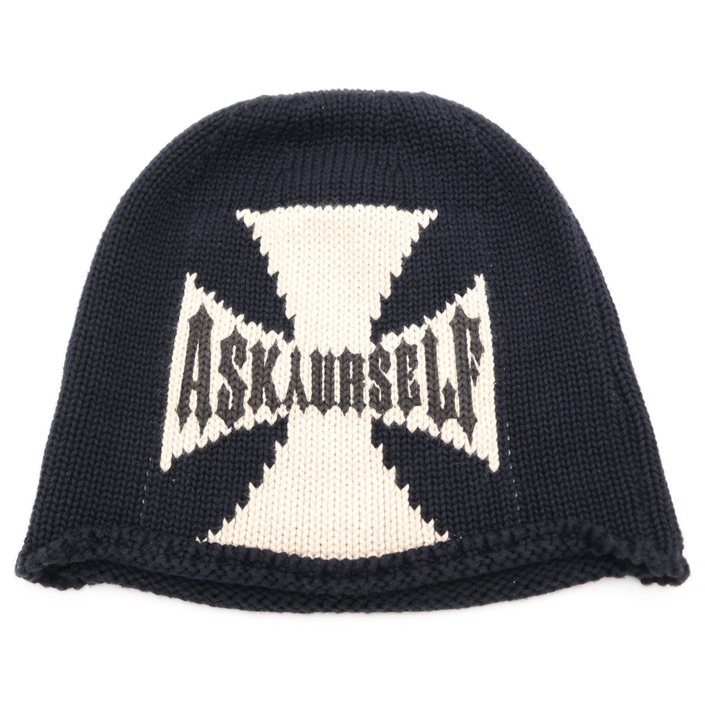 ASKYURSELF(アスクユアセルフ) Rider Cross Beanie ライダークロス ビーニー ブラック