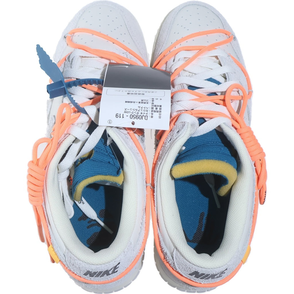 NIKE(ナイキ) ×OFF-WHITE DUNK LOW 1 of 50 Lot19 DJ0950-119 オフホワイト ダンク ワンオブフィフティー ロット19 ローカットスニーカー ホワイト US9.5/27.5cm