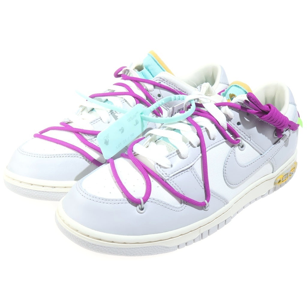 NIKE(ナイキ) ×OFF-WHITE DUNK LOW 1 OF 50 21 DM1602-100 オフホワイト ダンク ローカットスニーカー グレー/ホワイト US9.5/27.5cm