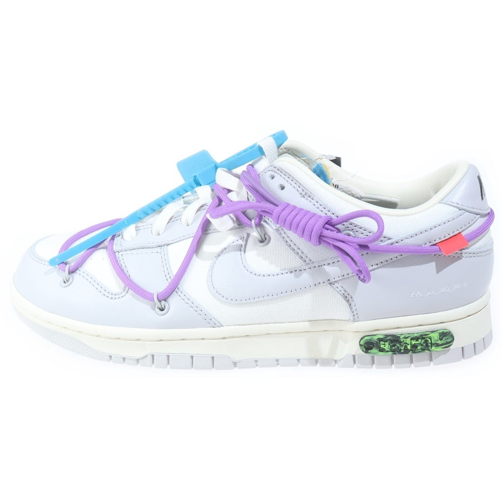 NIKE(ナイキ) ×OFF WHITE DUNK LOW 1OF 50 47 DM1602-125 オフホワイト ダンク ローカットスニーカー グレー/ホワイト US9/27.0cm