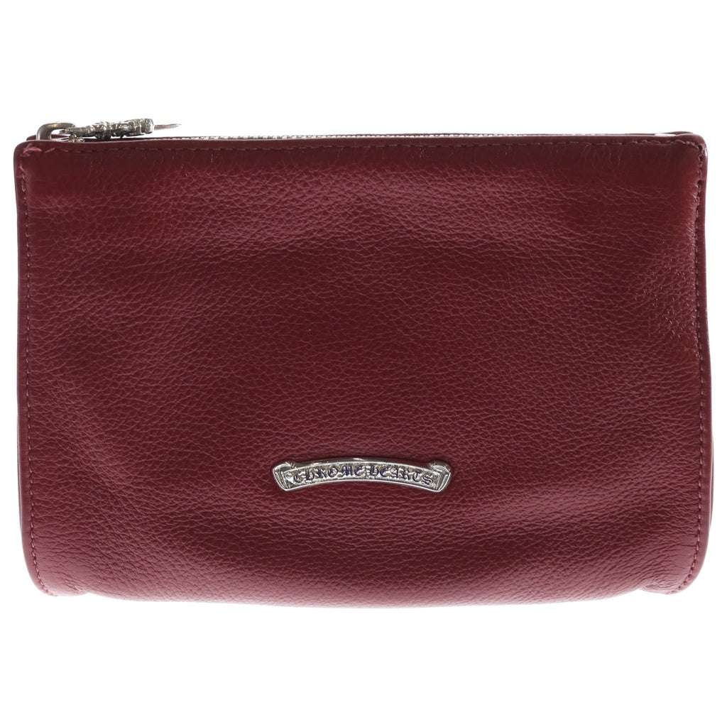 CHROME HEARTS(クロムハーツ) COSMETIC POUCH クロスパッチ コスメティックスポーチ レッド