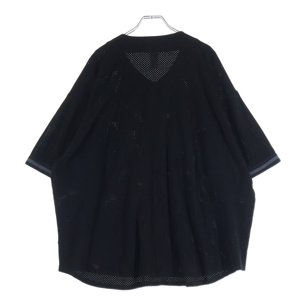 SUPREME(シュプリーム) 24SS Ultrasuede Mesh Baseball Jersey ウルトラスエード メッシュベースボール半袖シャツ ブラック