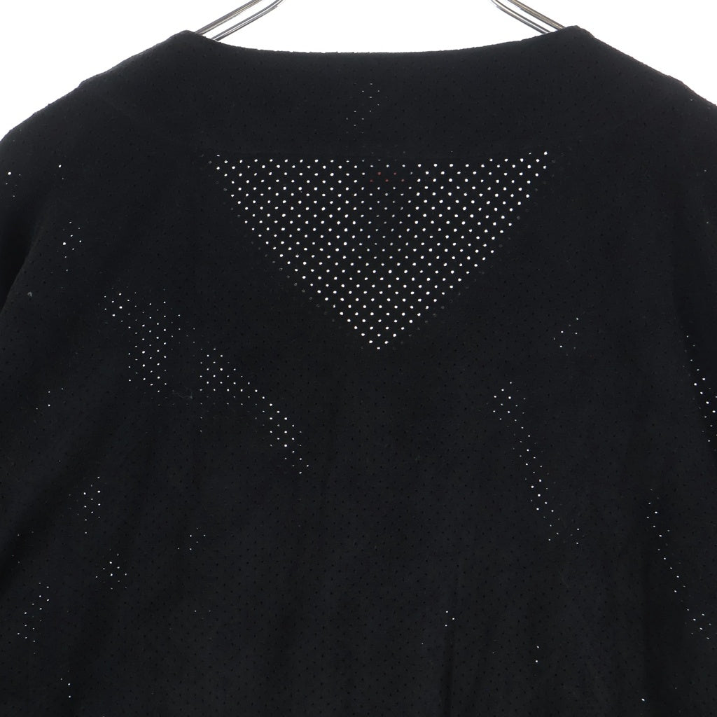 SUPREME(シュプリーム) 24SS Ultrasuede Mesh Baseball Jersey ウルトラスエード メッシュベースボール半袖シャツ ブラック