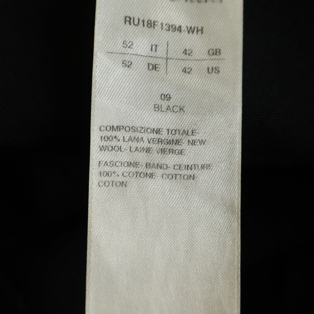 Rick Owens(リックオウエンス) 18AW Drawstring Astaires Pants RU18F1394-WH ドローストリングアステアパンツ ブラック