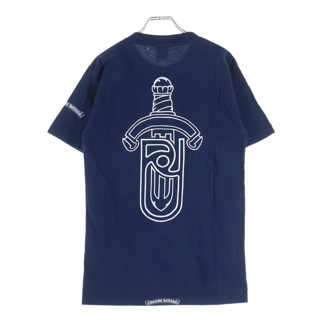 CHROME HEARTS(クロムハーツ) OLD ×UNITED ARROWS オールド ユナイテッドアローズ バックダガープリントTシャツカットソー ネイビー