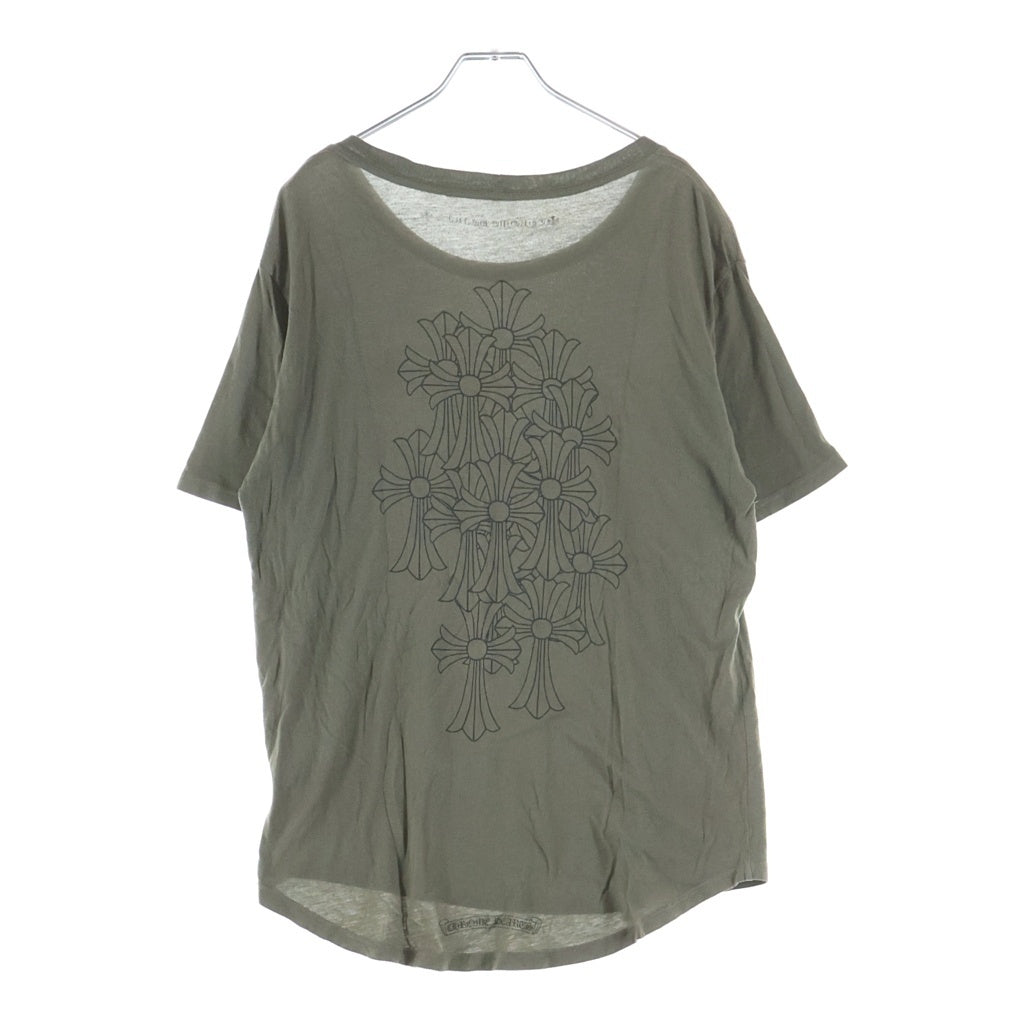 CHROME HEARTS(クロムハーツ) OLD Back Cemetery Cross S/S Tee オールド バックセメタリークロス 半袖Tシャツ カーキ レディース
