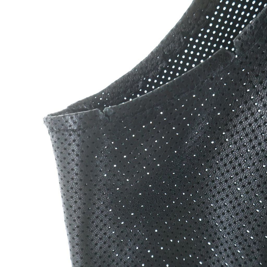CHROME HEARTS(クロムハーツ) PUNCHING LTHR CRS BALL パンチングレザー クロスボール ノースリーブシャツ ブラック