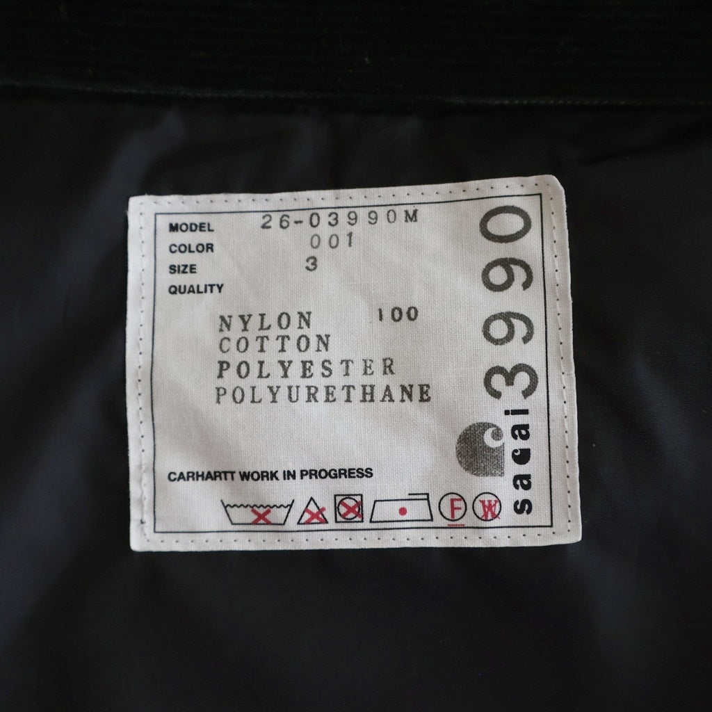 Sacai(サカイ) 26SS ×Carhartt WIP Nylon Twill × Duck Blou ナイロンツイルジャケット 26-03990M