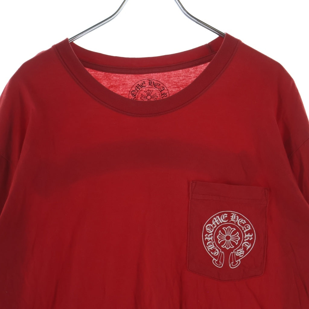 CHROME HEARTS(クロムハーツ) SCROLL LABEL L/S TEE スクロールラベル 長袖Tシャツ レッド