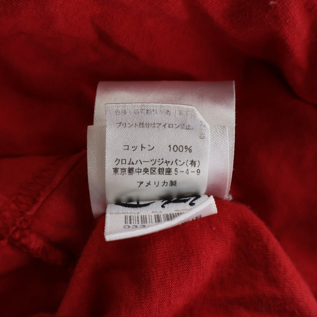 CHROME HEARTS(クロムハーツ) SCROLL LABEL L/S TEE スクロールラベル 長袖Tシャツ レッド